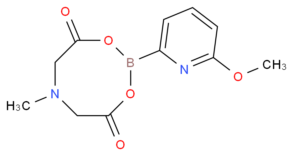 2-(6-methoxypyridin-2-yl)-6-methyl-1,3,6,2-dioxazaborocane-4,8-dione_分子结构_CAS_1227700-45-9