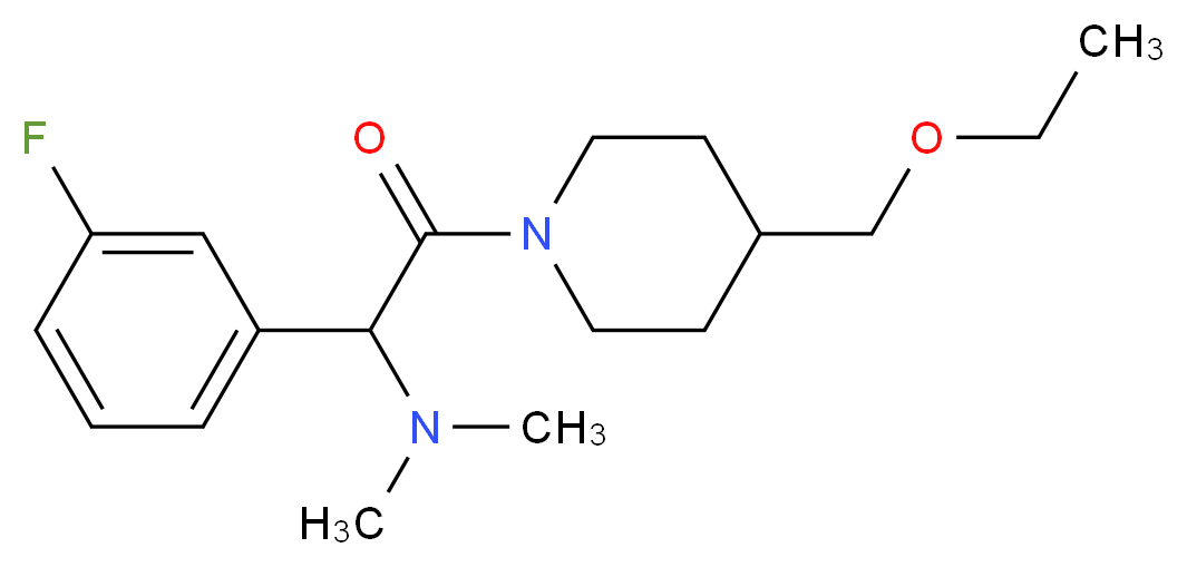2-[4-(ethoxymethyl)-1-piperidinyl]-1-(3-fluorophenyl)-N,N-dimethyl-2-oxoethanamine_分子结构_CAS_)
