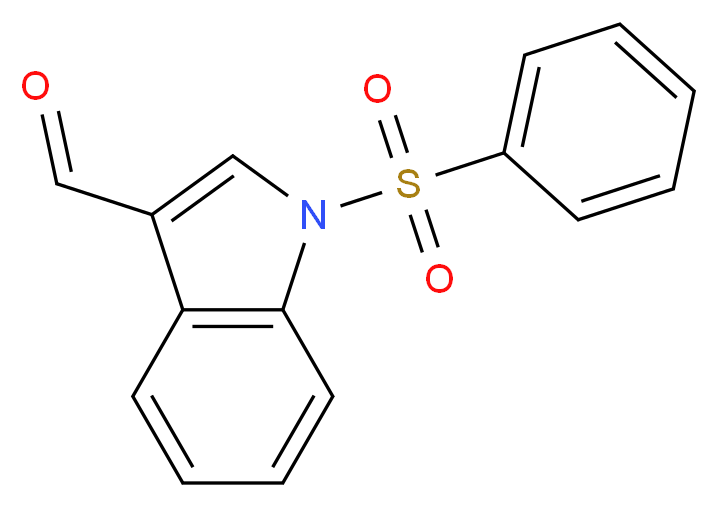 1-(苯磺酰)-3-吲哚甲醛_分子结构_CAS_80360-20-9)