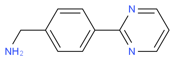 [4-(pyrimidin-2-yl)phenyl]methanamine_分子结构_CAS_885466-44-4