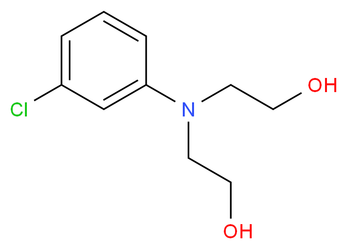 2-[(3-Chlorophenyl)(2-hydroxyethyl)amino]ethanol_分子结构_CAS_92-00-2)