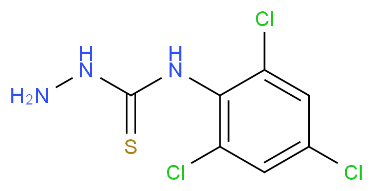 4-(2,4,6-Trichlorophenyl)-3-thiosemicarbazide_分子结构_CAS_206761-89-9)