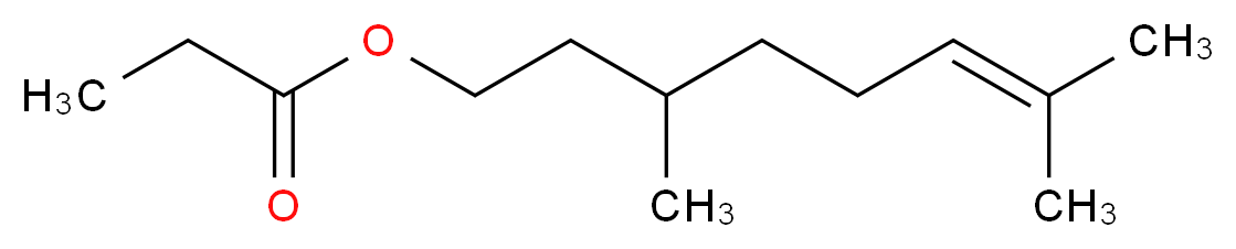 3,7-dimethyloct-6-en-1-yl propanoate_分子结构_CAS_141-14-0