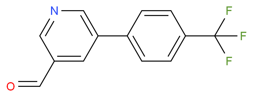 5-[4-(trifluoromethyl)phenyl]pyridine-3-carbaldehyde_分子结构_CAS_885959-40-0