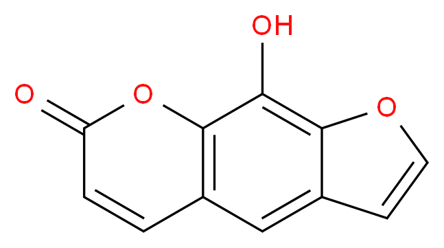 9-hydroxy-7H-furo[3,2-g]chromen-7-one_分子结构_CAS_2009-24-7