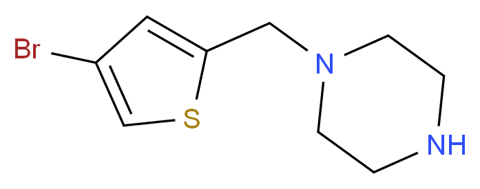 1-[(4-bromo-2-thienyl)methyl]piperazine_分子结构_CAS_1177272-46-6)