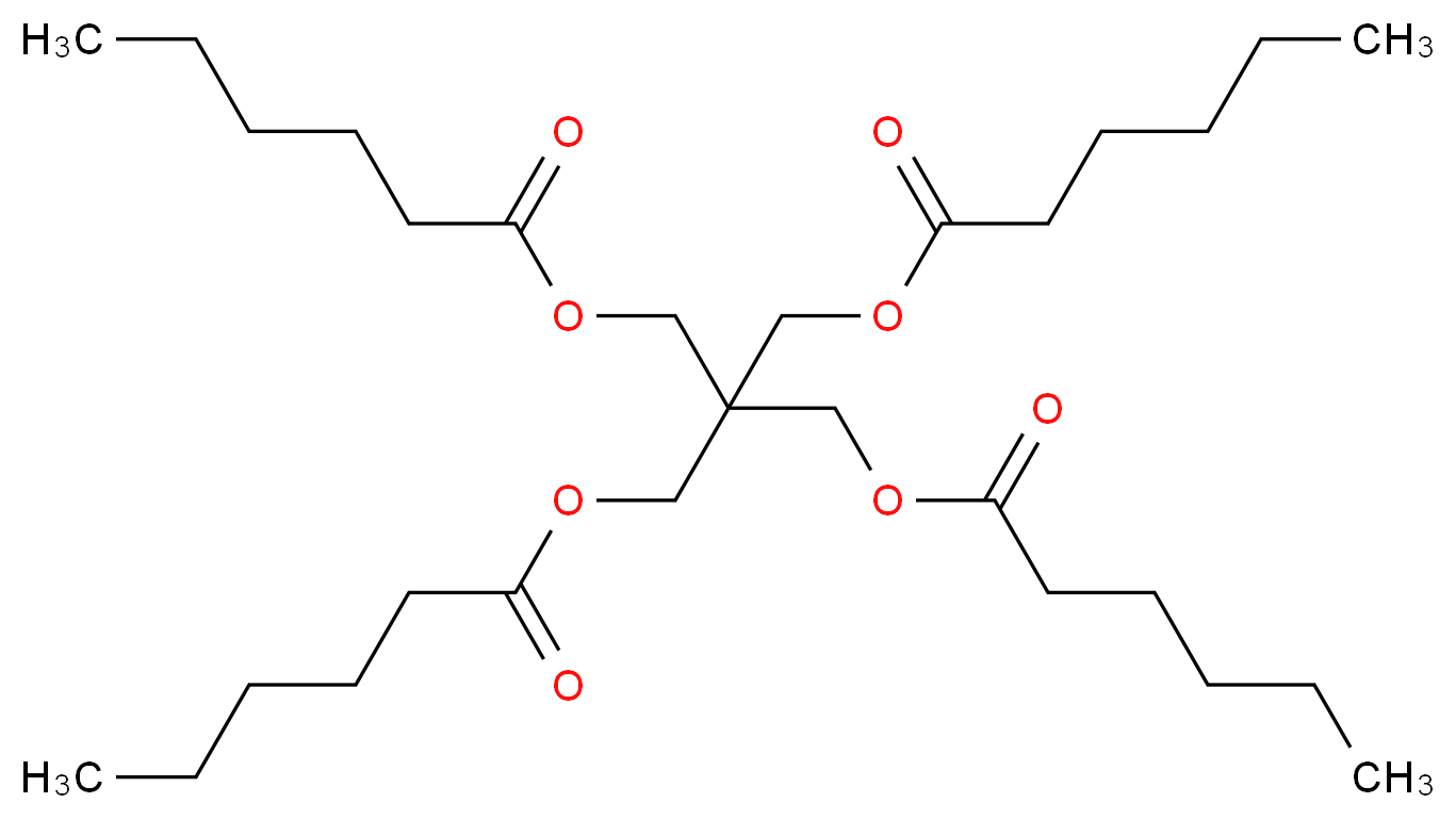 3-(hexanoyloxy)-2,2-bis[(hexanoyloxy)methyl]propyl hexanoate_分子结构_CAS_7445-47-8