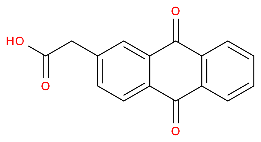 2-(9,10-dioxo-9,10-dihydroanthracen-2-yl)acetic acid_分子结构_CAS_76161-80-3