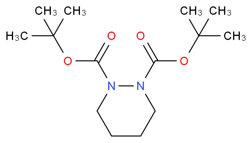 1,2-di-tert-butyl 1,2-diazinane-1,2-dicarboxylate_分子结构_CAS_340256-13-5