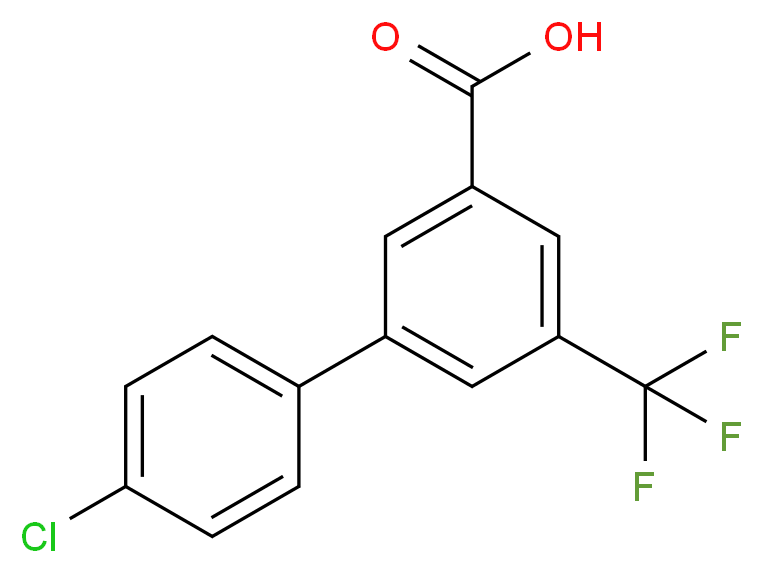 3-(4-chlorophenyl)-5-(trifluoromethyl)benzoic acid_分子结构_CAS_1261964-03-7