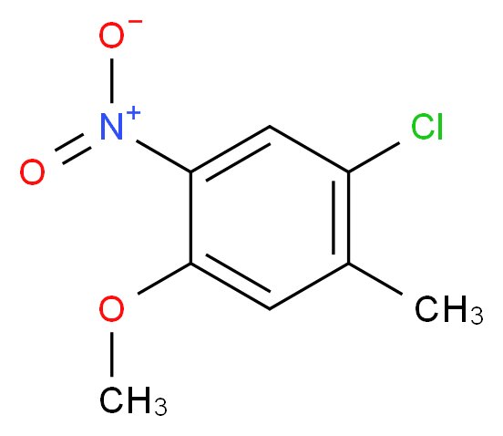 1-Chloro-4-methoxy-2-methyl-5-nitro-benzene_分子结构_CAS_101080-03-9)