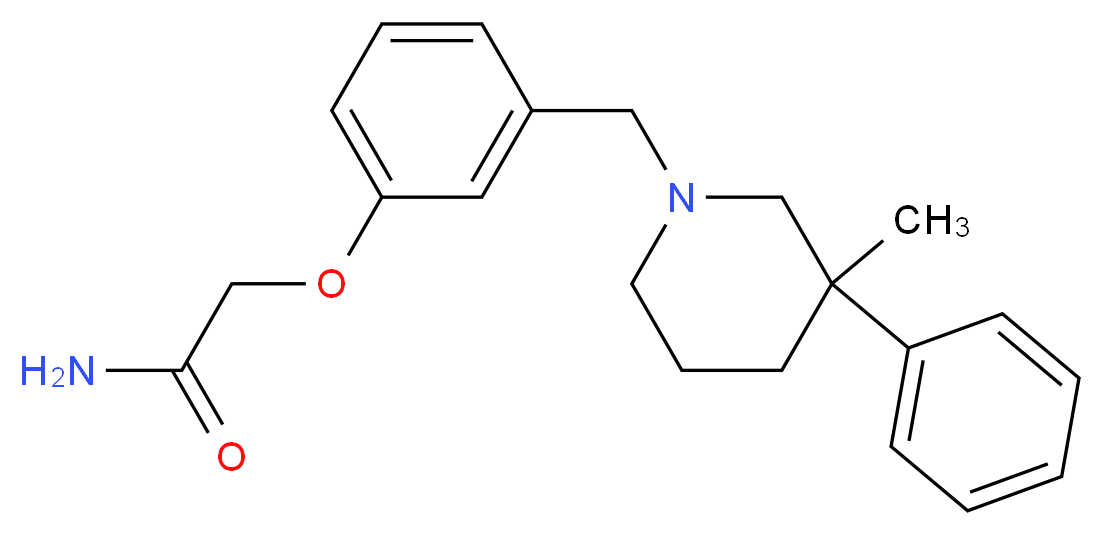 2-{3-[(3-methyl-3-phenylpiperidin-1-yl)methyl]phenoxy}acetamide_分子结构_CAS_)