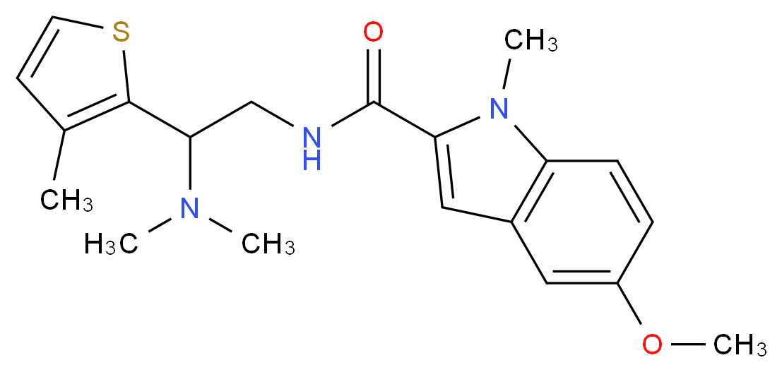N-[2-(dimethylamino)-2-(3-methyl-2-thienyl)ethyl]-5-methoxy-1-methyl-1H-indole-2-carboxamide_分子结构_CAS_)