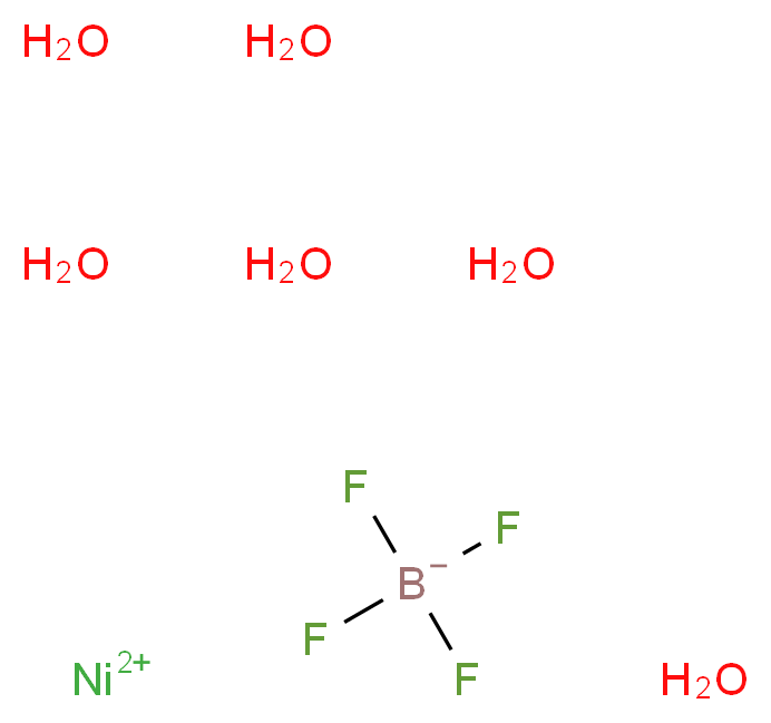 nickel(2+) ion tetrafluoroboranuide hexahydrate_分子结构_CAS_14708-14-6