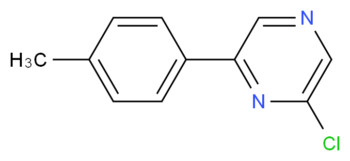 2-chloro-6-(4-methylphenyl)pyrazine_分子结构_CAS_637352-85-3