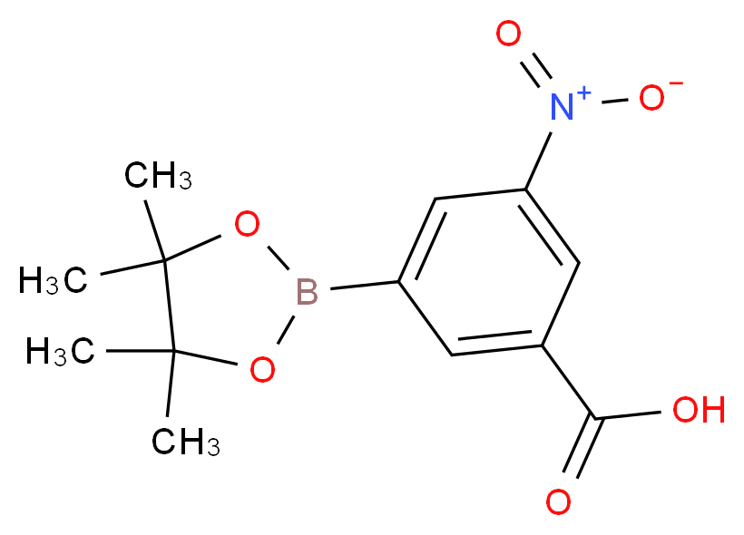 (3-CARBOXY-5-NITROPHENYL)BORONIC ACID PINACOL ESTER_分子结构_CAS_377780-80-8)