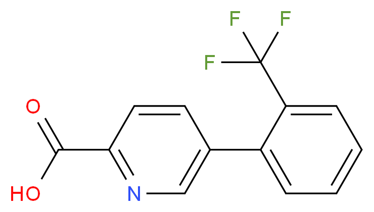 5-[2-(trifluoromethyl)phenyl]pyridine-2-carboxylic acid_分子结构_CAS_1158763-52-0