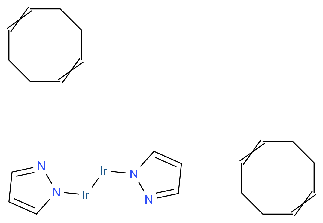 双(1,5-环辛二烯)双(1H-吡唑)二铱_分子结构_CAS_80462-13-1)