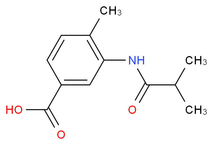 4-methyl-3-(2-methylpropanamido)benzoic acid_分子结构_CAS_915921-46-9