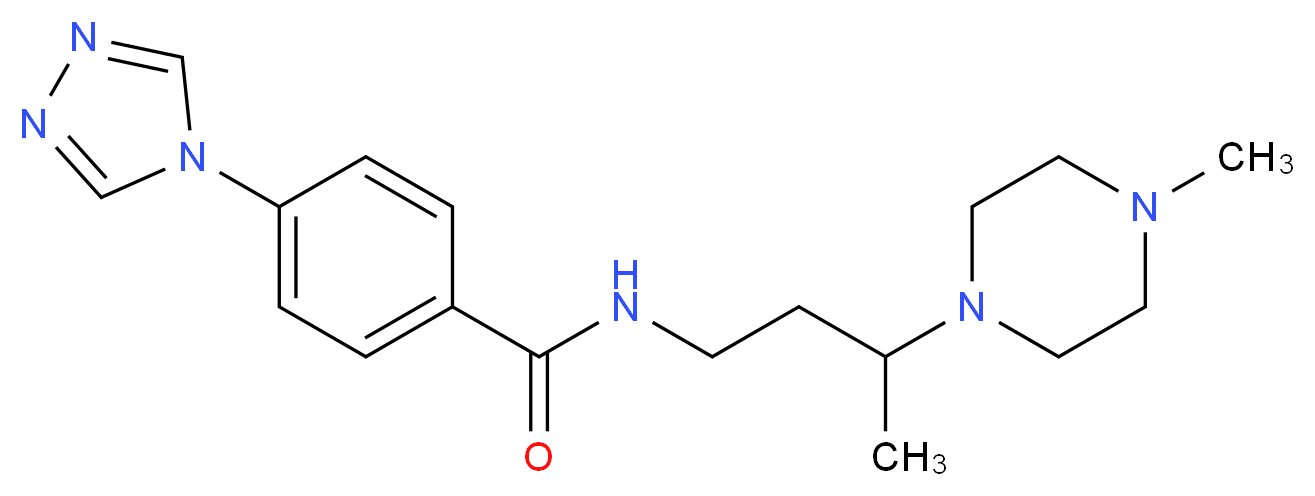 N-[3-(4-methylpiperazin-1-yl)butyl]-4-(4H-1,2,4-triazol-4-yl)benzamide_分子结构_CAS_)