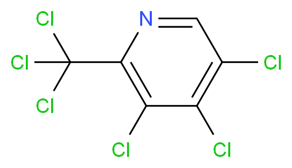 3,4,5-trichloro-2-(trichloromethyl)pyridine_分子结构_CAS_1201-30-5)