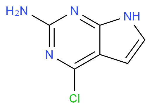 4-Chloro-7H-pyrrolo[2,3-d]pyrimidin-2-amine_分子结构_CAS_84955-31-7)