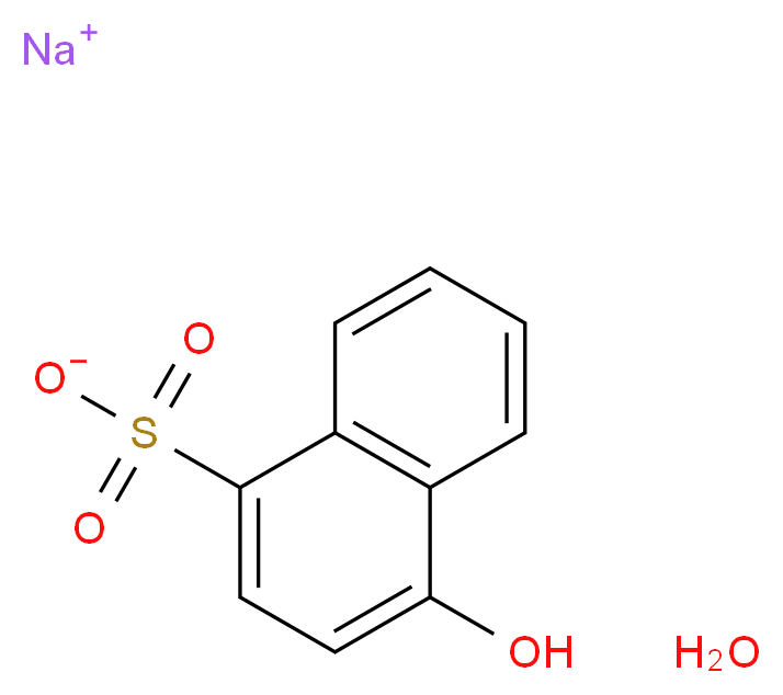 sodium 4-hydroxynaphthalene-1-sulfonate hydrate_分子结构_CAS_304671-69-0