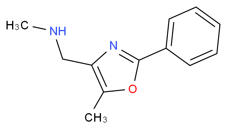 methyl[(5-methyl-2-phenyl-1,3-oxazol-4-yl)methyl]amine_分子结构_CAS_132451-29-7