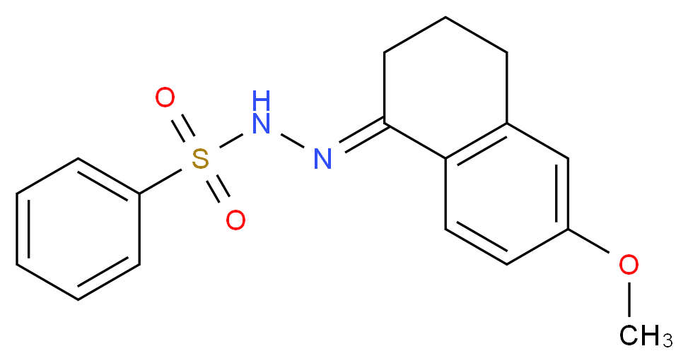 N'-[(1E)-6-methoxy-1,2,3,4-tetrahydronaphthalen-1-ylidene]benzenesulfonohydrazide_分子结构_CAS_66227-85-8