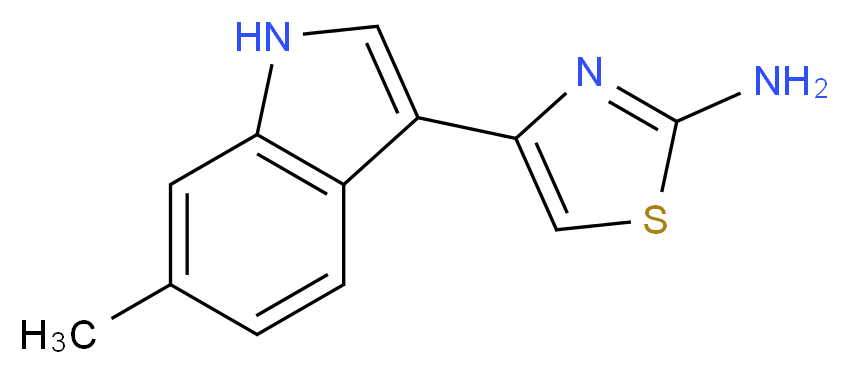 4-(6-Methyl-1H-indol-3-yl)-thiazol-2-ylamine_分子结构_CAS_)