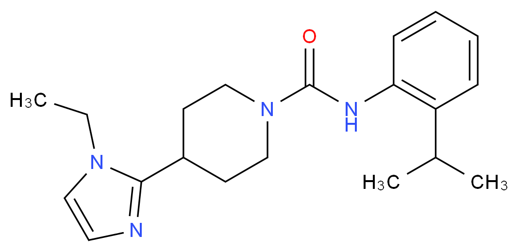 4-(1-ethyl-1H-imidazol-2-yl)-N-(2-isopropylphenyl)-1-piperidinecarboxamide_分子结构_CAS_)