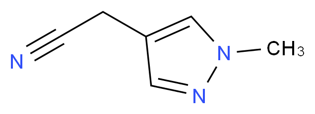 2-(1-methyl-1H-pyrazol-4-yl)acetonitrile_分子结构_CAS_754159-15-4