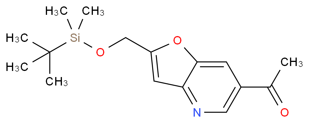 1-(2-{[(tert-butyldimethylsilyl)oxy]methyl}furo[3,2-b]pyridin-6-yl)ethan-1-one_分子结构_CAS_1203499-37-9