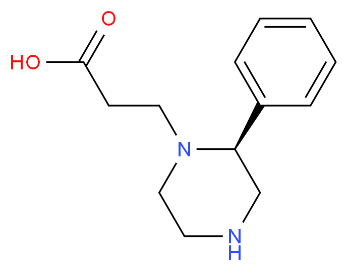 3-[(2S)-2-phenylpiperazin-1-yl]propanoic acid_分子结构_CAS_1240586-91-7