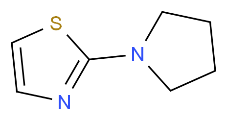 2-(pyrrolidin-1-yl)-1,3-thiazole_分子结构_CAS_)