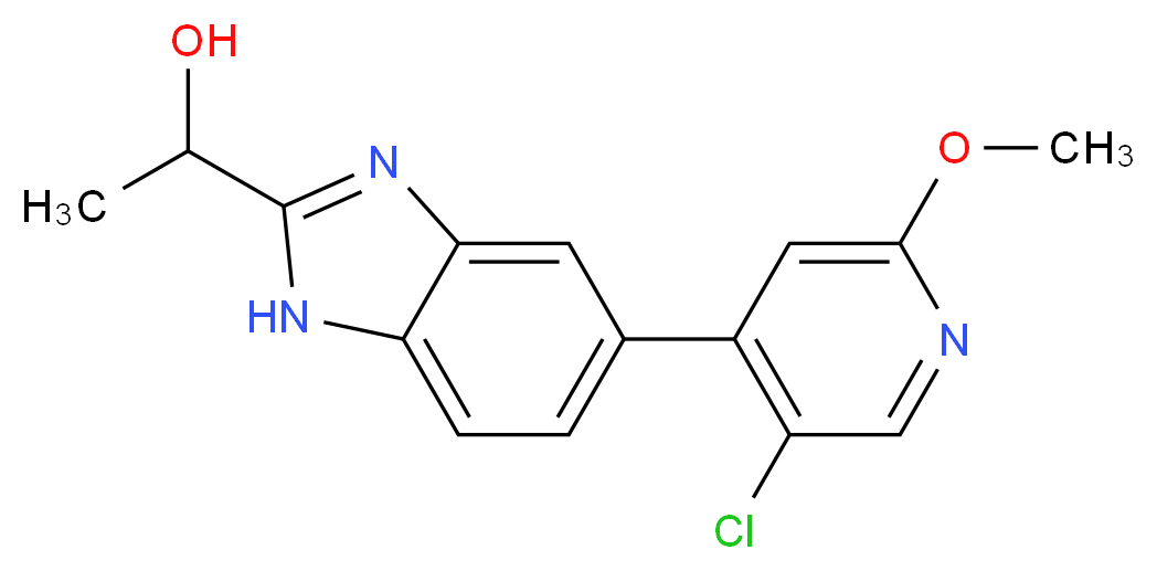 1-[5-(5-chloro-2-methoxypyridin-4-yl)-1H-benzimidazol-2-yl]ethanol_分子结构_CAS_)