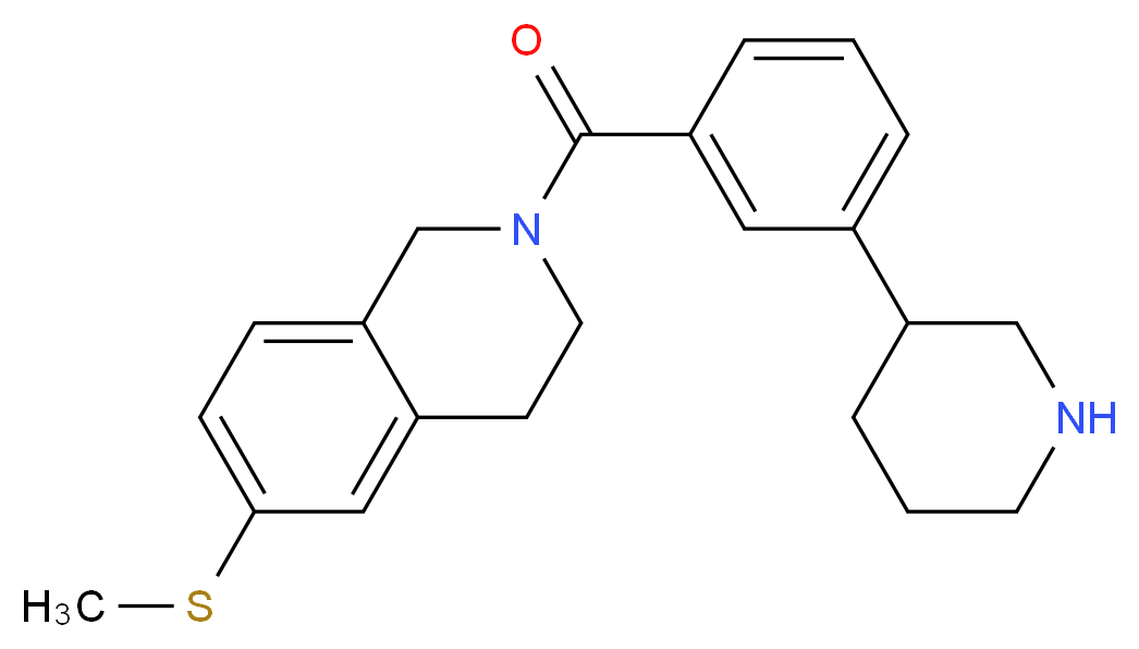 6-(methylthio)-2-(3-piperidin-3-ylbenzoyl)-1,2,3,4-tetrahydroisoquinoline_分子结构_CAS_)