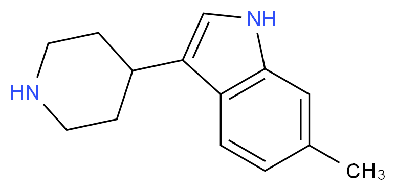 6-methyl-3-(piperidin-4-yl)-1H-indole_分子结构_CAS_149669-45-4