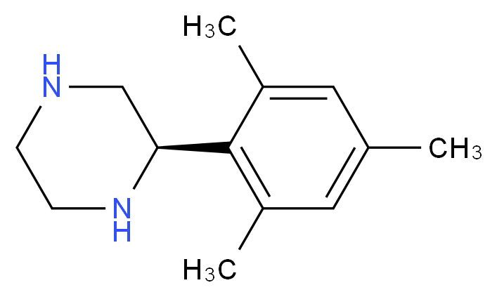 (2R)-2-(2,4,6-TRIMETHYLPHENYL)PIPERAZINE_分子结构_CAS_)