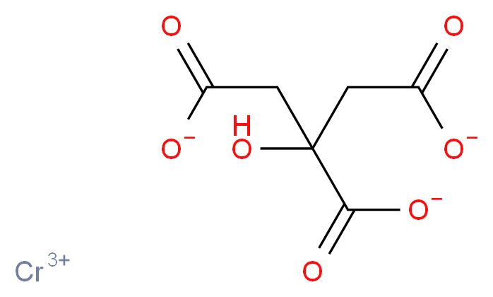 chromium(3+) ion 2-hydroxypropane-1,2,3-tricarboxylate_分子结构_CAS_57072-40-9