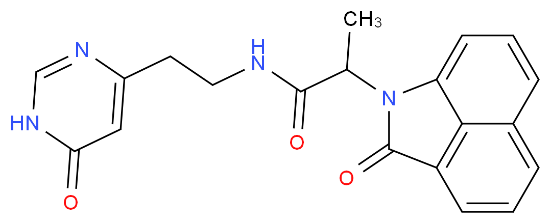 2-(2-oxobenzo[cd]indol-1(2H)-yl)-N-[2-(6-oxo-1,6-dihydropyrimidin-4-yl)ethyl]propanamide_分子结构_CAS_)