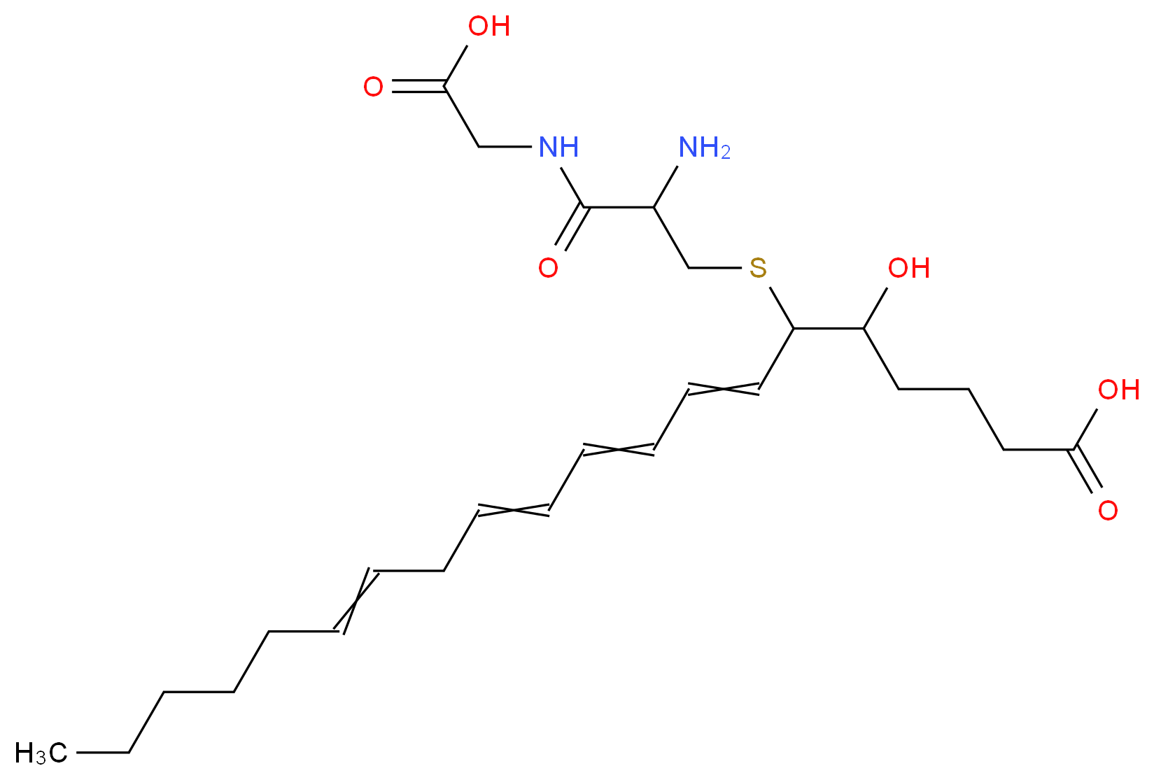 LEUKOTRIENE D4_分子结构_CAS_73836-78-9)