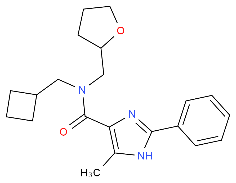 N-(cyclobutylmethyl)-5-methyl-2-phenyl-N-(tetrahydrofuran-2-ylmethyl)-1H-imidazole-4-carboxamide_分子结构_CAS_)