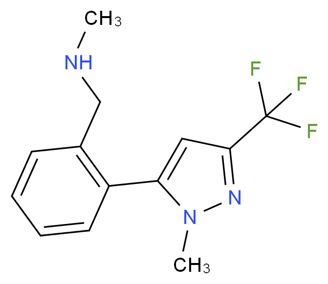 N-methyl-2-[1-methyl-3-(trifluoromethyl)-1H-pyrazol-5-yl]benzylamine_分子结构_CAS_898598-62-4)