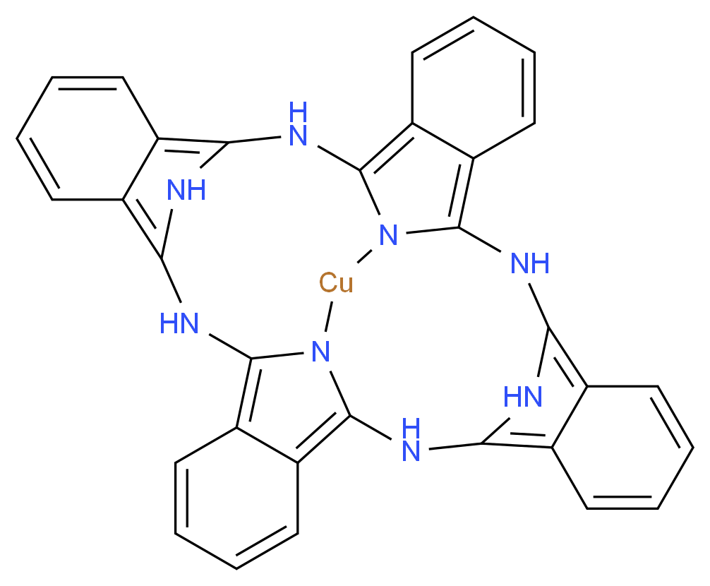 9,18,27,36,37,39,40,41-octaaza-38-cupradecacyclo[17.17.3.1<sup>1</sup><sup>0</sup>,<sup>1</sup><sup>7</sup>.1<sup>2</sup><sup>8</sup>,<sup>3</sup><sup>5</sup>.0<sup>2</sup>,<sup>7</sup>.0<sup>8</sup>,<sup>3</sup><sup>7</sup>.0<sup>1</sup><sup>1</sup>,<sup>1</sup><sup>6</sup>.0<sup>2</sup><sup>0</sup>,<sup>2</sup><sup>5</sup>.0<sup>2</sup><sup>6</sup>,<sup>3</sup><sup>9</sup>.0<sup>2</sup><sup>9</sup>,<sup>3</sup><sup>4</sup>]hentetraconta-1,3,5,7,10,12,14,16,19,21,23,25,28,30,32,34-hexadecaene_分子结构_CAS_147-14-8