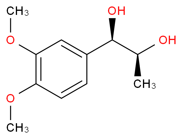 1-(3,4-Dimethoxyphenyl)propane-1,2-diol_分子结构_CAS_20133-19-1)