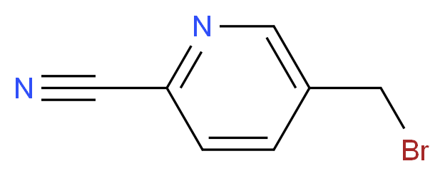 2-Cyano-5-bromomethylpyridine_分子结构_CAS_308846-06-2)