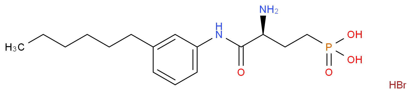 [(3S)-3-Amino-4-[(3-hexylphenyl)amino]-4-oxobutyl]phosphonic Acid Hydrobromide_分子结构_CAS_)