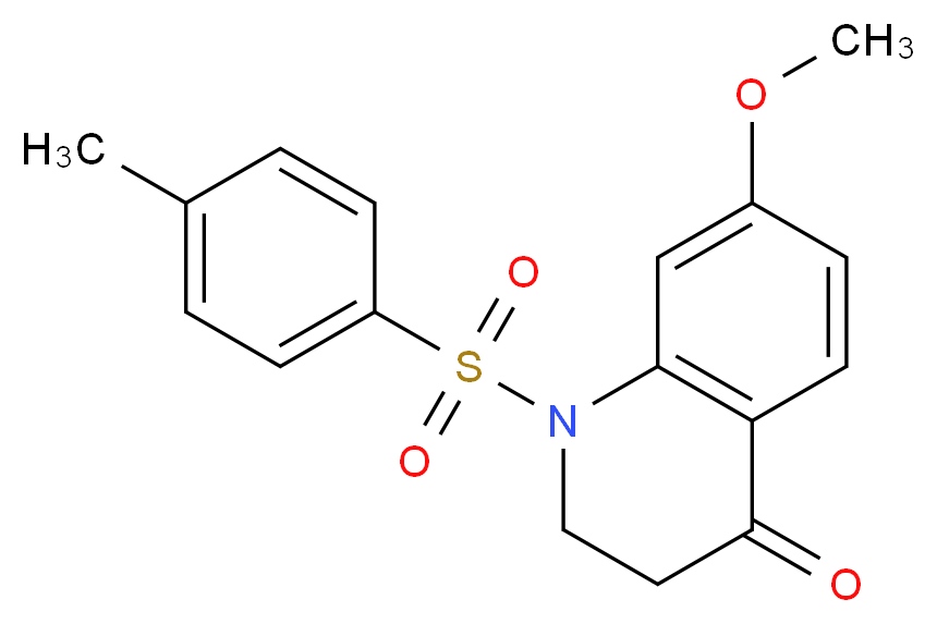 7-METHOXY-1-[(4-METHYLPHENYL)SULFONYL]-2,3-DIHYDROQUINOLIN-4(1H)-ONE_分子结构_CAS_901-90-6)