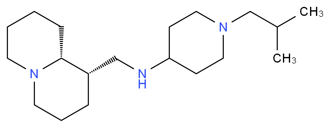 1-isobutyl-N-[(1S,9aR)-octahydro-2H-quinolizin-1-ylmethyl]piperidin-4-amine_分子结构_CAS_)